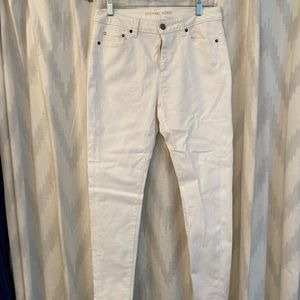 Michael Kors white stretch denim skinny jeans size 6